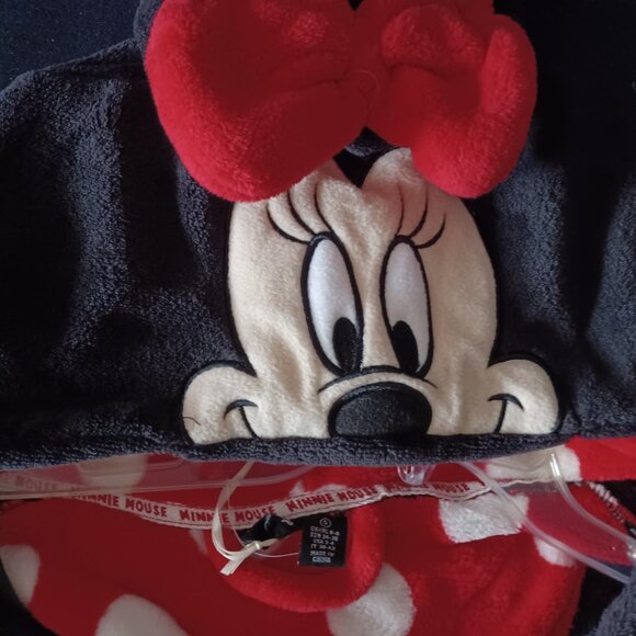 NEW Disney Minnie Mouse Hooded Robe - size Small - Picture 4 of 6